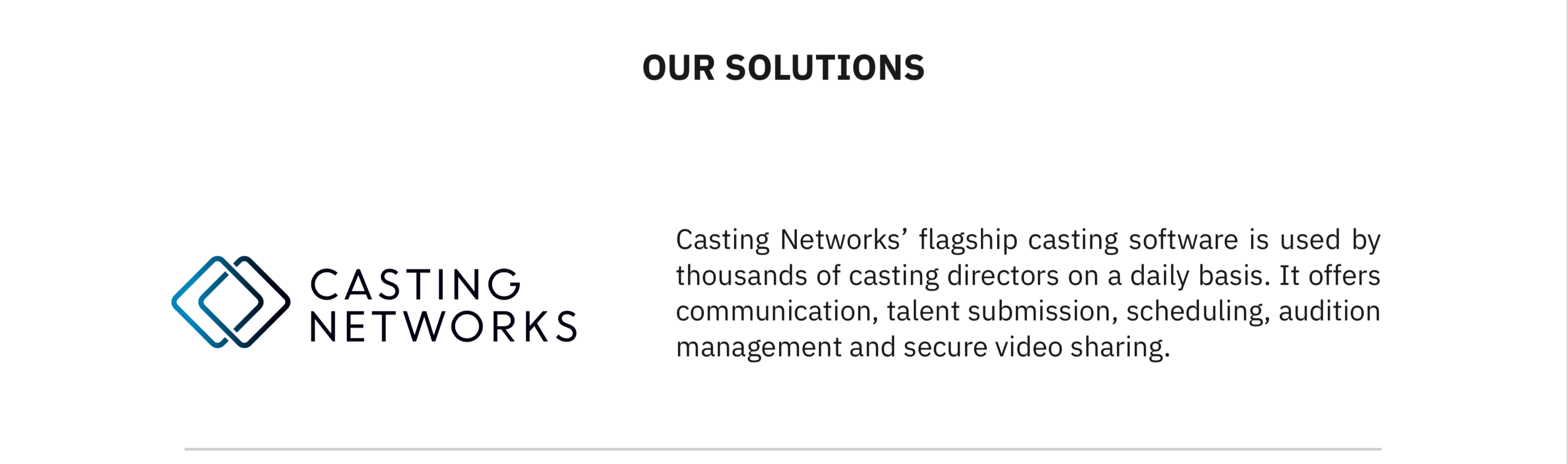 Casting Networks DOU